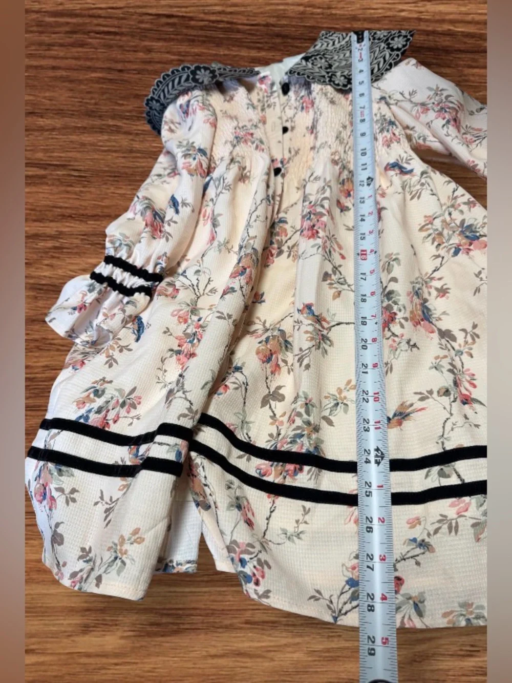 NWT Bonjour Long Vintage Style Bird Print SZ 8